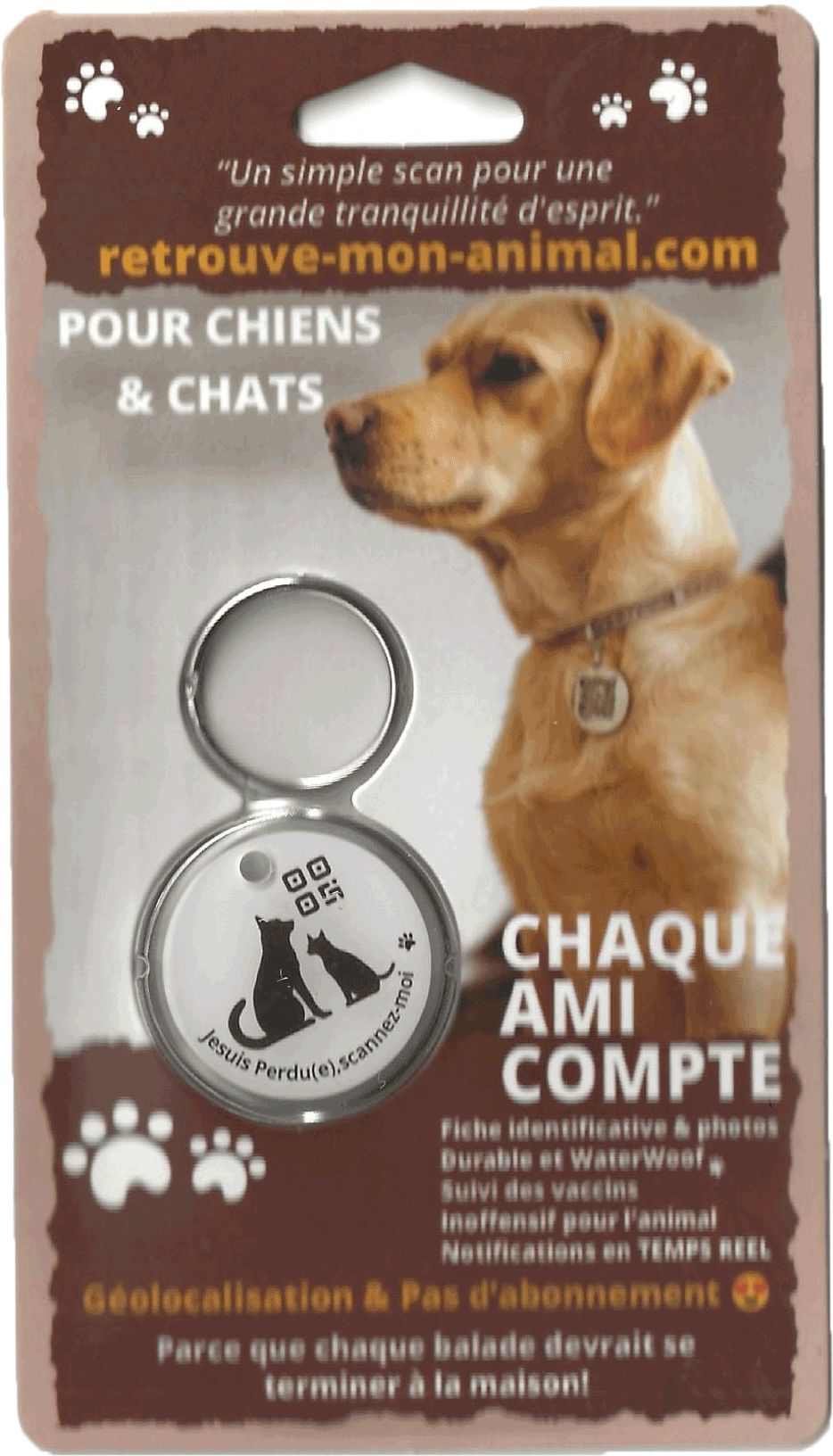 Médaillon QR - retrouve-mon-animal.com